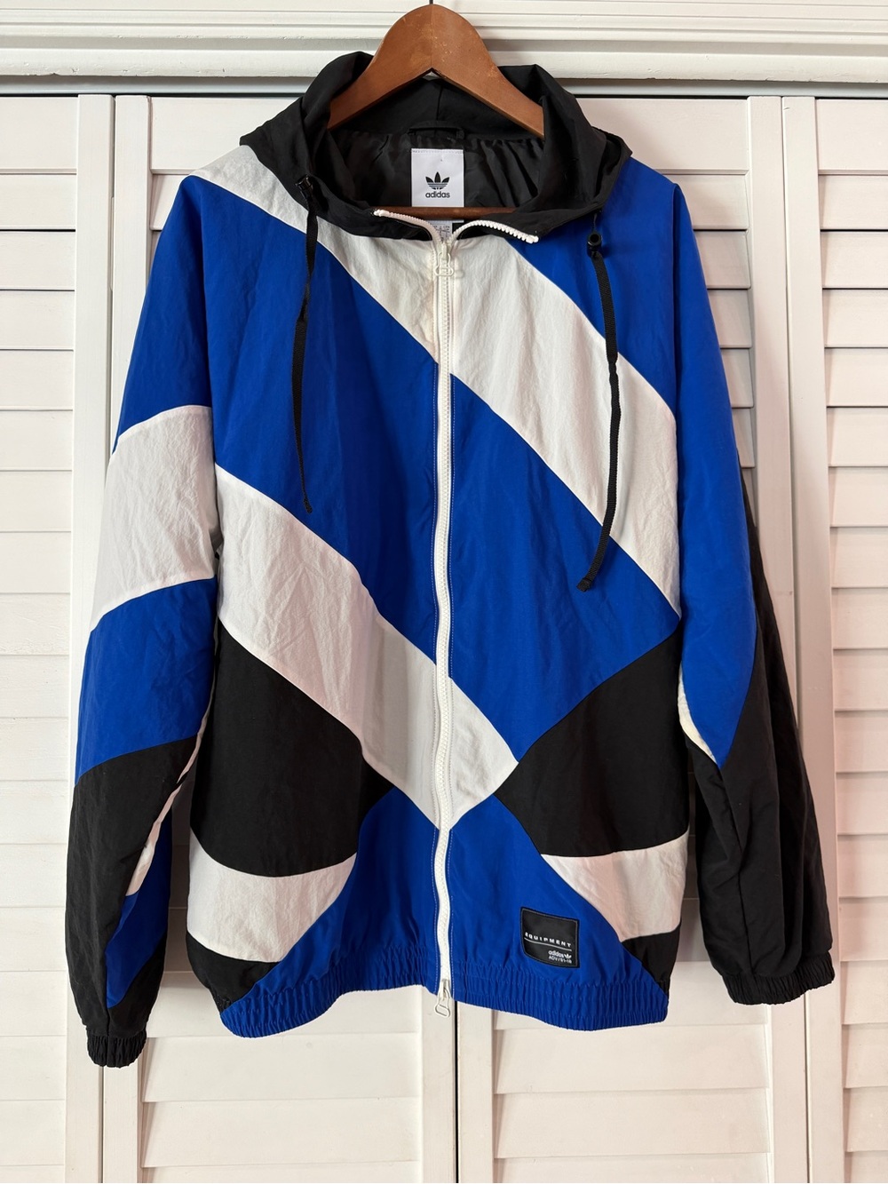 adidas Originals EQT 18 Windbreaker Men's Blue White Black - Size S